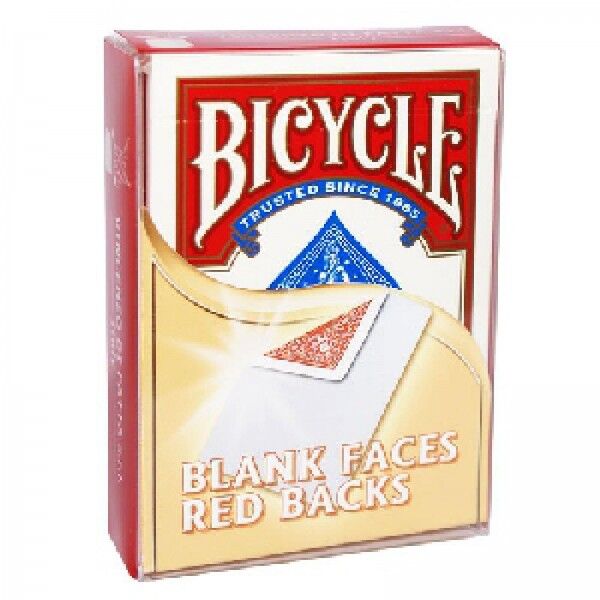 Bicycle blank faces/red backs unbedruckte Vorderseite rote Rücken Kartenspiel Bicycle Poker – Bild 1